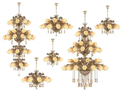 3269 Osgona Collection of Murano Glass Lamps 3D Model Pack