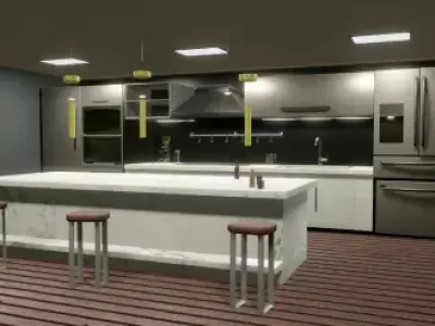 KICTHEN INTERIOR MODEL READY Low-poly 3D model