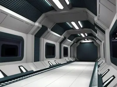 SciFi Corridor D 3D model