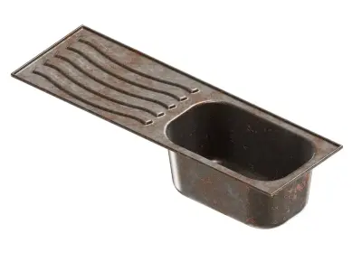 Rusty Modern Kitchen Sink 3D model