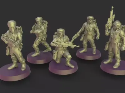 Star wars legion rebels Presupported included 3D print model