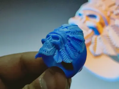 Skull ring Viking ring 3D print model