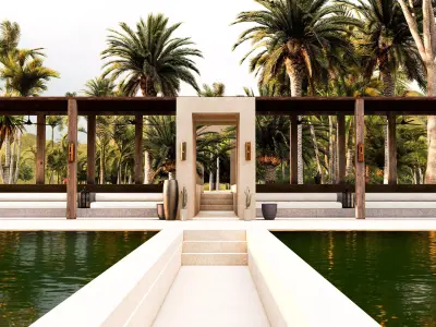 LUMION SCENE BEACH BRUTALIST 11 3D model