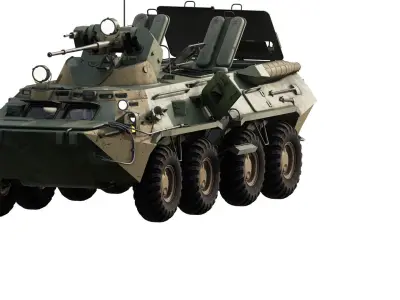 Detailed BTR-80 with interior 3D model