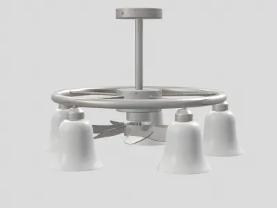 Ceiling Fan with light 3D model