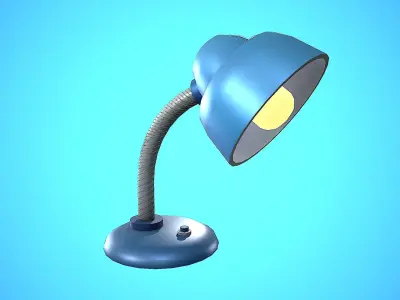 DESK LAMP CARTOON STYLIZED Low-poly 3D model