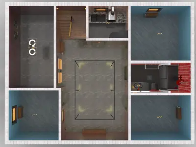 House Entry Floor Interior Design without Furnitures 3D model