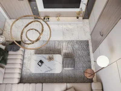 Modern Living Room Free 3D model