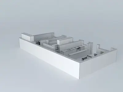 regiane floor plan of apartment Free 3D model