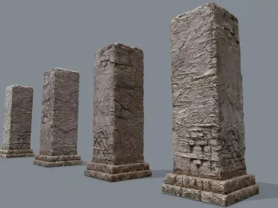 old ruin Low-poly 3D model