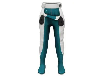 Sci-fi Pants With Shoes Low-poly 3D model