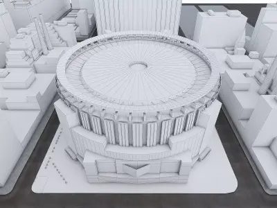 Madison Square Garden Low-poly 3D model