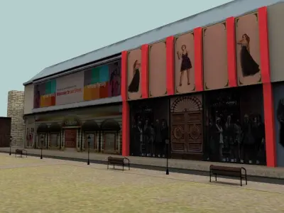 3d Mall Gaming  Low poly  Low-poly 3D model