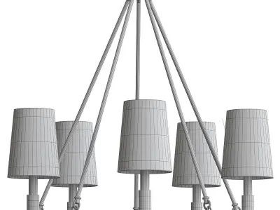 LISMORE chandelier with four lamps 3D model