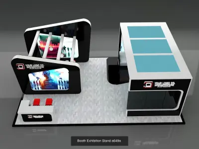 Booth Exhibition Stand G24 3D Model Pack