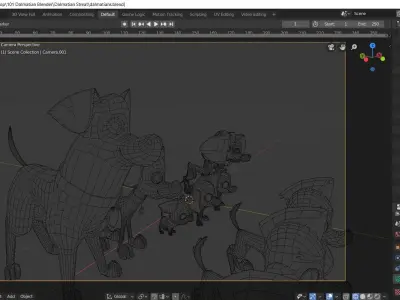 Dalmatian Street Dogs Low-poly 3D model