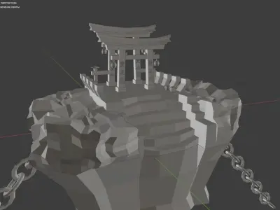 The Gates to the unknown worlds Low-poly 3D model