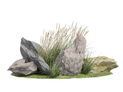 Stone and Bush Pack 31 3D model