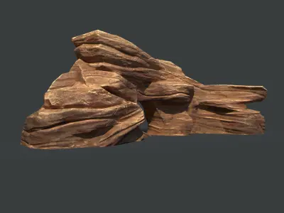 Red Rock Sandstone Pbr 5 Low-poly 3D model