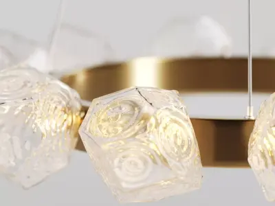 VAULT EMILLE GEOMETRIC GLASS CHANDELIER  3D model