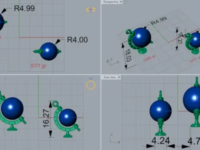 pearl pendant pp0013 3D print model