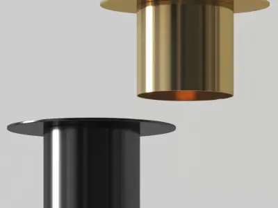 FRASCO BRASS FLUSH MOUNT LIGHT 3D model