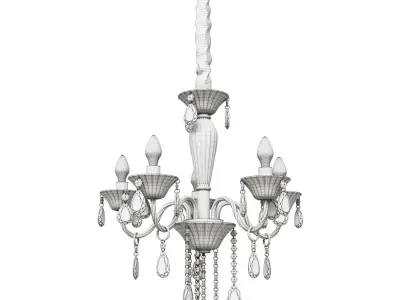Ideal Lux TIEPOLO 5-Flg Barock Kristall Kronleuchter  3D model