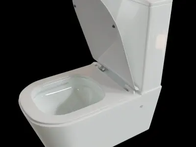 Bathroom Commode Low-poly 3D model