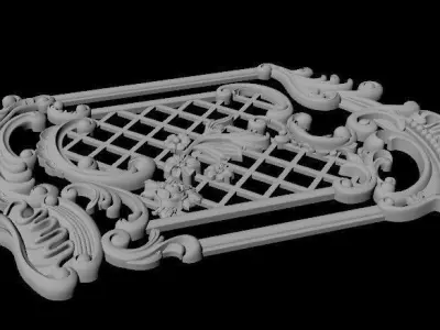 dekor die cut - ornate frame 3D model