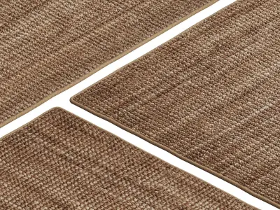 Carpet set 3227 - Natural Jute Rug - 10k 3D model