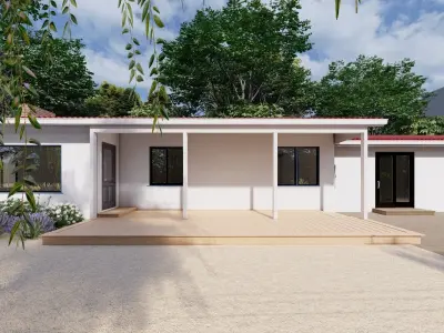 3D Exterior Scene 3D model design garden and landscape  3D model