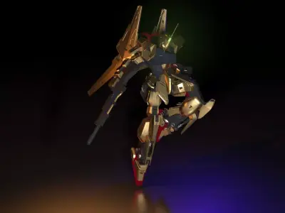 Hakushiki gundam 3D model