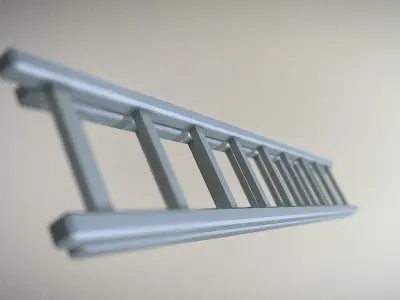 Lowpoly Metal Ladder Low-poly 3D model