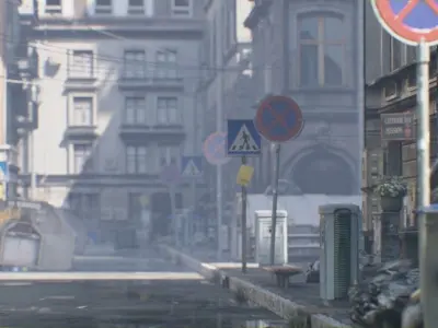 Photoreal Urban City Street Scene and Assets Bundle 3D model