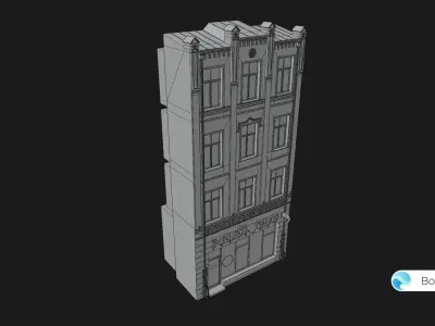 Old Riga Building 3D model Low-poly 3D model Low-poly 3D model