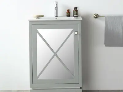 Ternes Single Vanity Set - 3 Colour 3D model