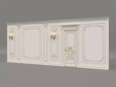 Wall Molding in Classic French style 49 3D model