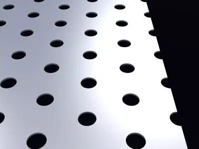 Perforated panel with 11 percent opening 25O94 3D model