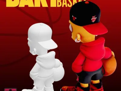 Baller Bart STL File Chibi Basketball Kid Street Model 3D print model