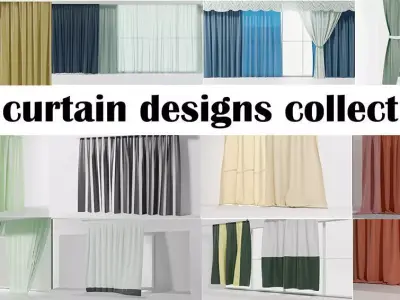 best 10 curtain collection  3D model