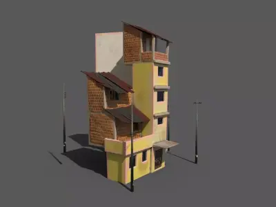 House 02 Low-poly 3D model