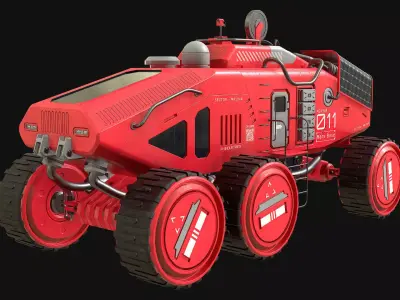 Mars Rover Concept-2-Red 3D model