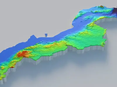 Malawi Terrain Country 3D model