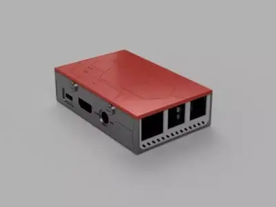 Raspberry model 3 B Sci Fi Case 3D print model