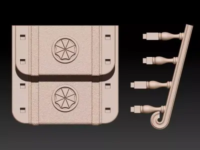 RE Stairs Mansion 01 3D model