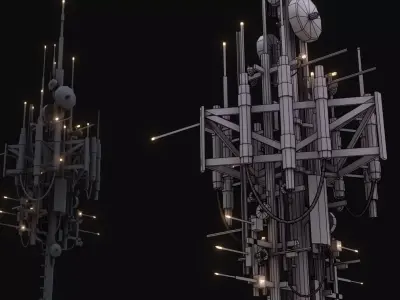 Antenna tower Low-poly 3D model