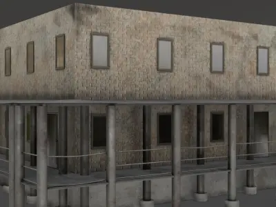 House brick Low-poly 3D model