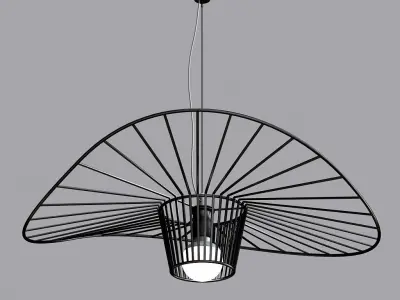 Straw Hat Chandelier 3D model