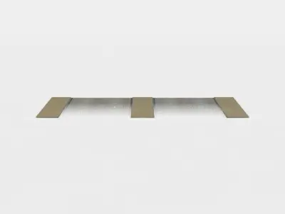 Road lanes Low-poly 3D model