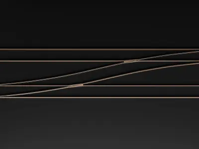 Half Trapeze Left - Tram Rails Element 3D model